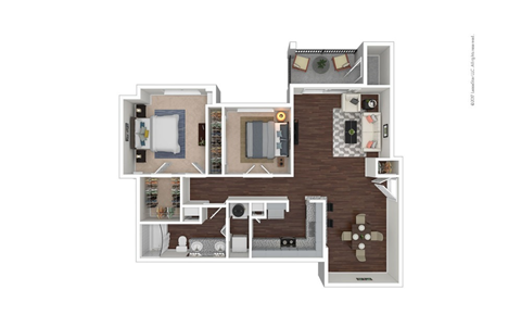 B2 Floor Plan at Preserve at Rolling Oaks, Austin, TX